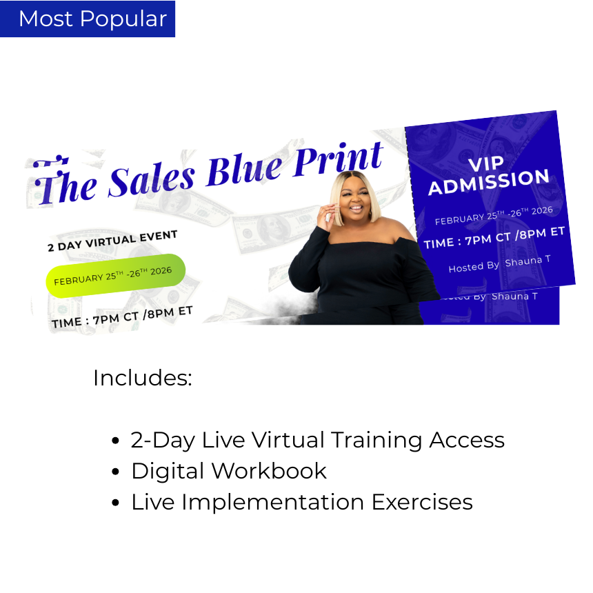 Sales Blueprint  VIP Admission Ticket