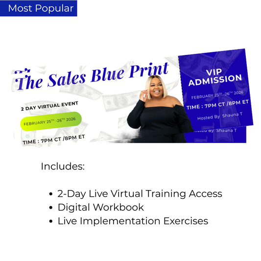 Sales Blueprint  VIP Admission Ticket